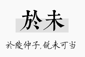 於未名字的寓意及含义