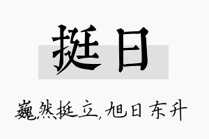 挺日名字的寓意及含义