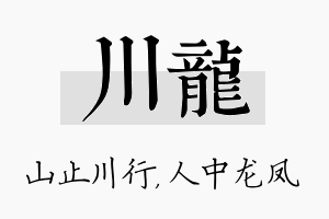 川龙名字的寓意及含义