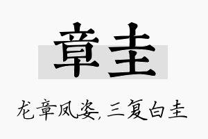 章圭名字的寓意及含义