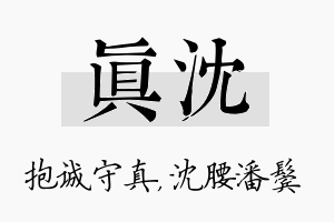 真沈名字的寓意及含义