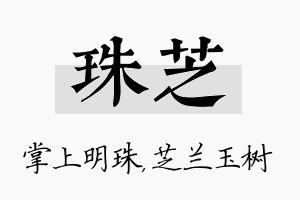 珠芝名字的寓意及含义