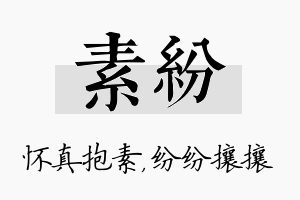 素纷名字的寓意及含义