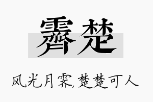 霁楚名字的寓意及含义