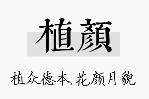 植颜名字的寓意及含义