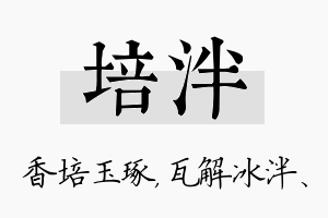 培泮名字的寓意及含义