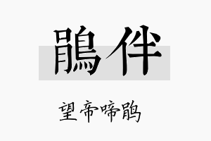 鹃伴名字的寓意及含义