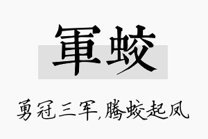 军蛟名字的寓意及含义