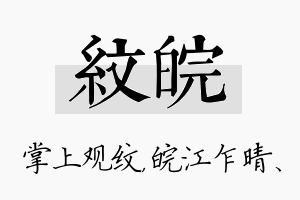 纹皖名字的寓意及含义