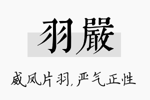 羽严名字的寓意及含义