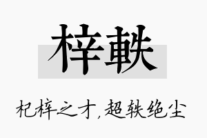 梓轶名字的寓意及含义