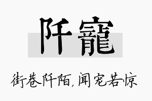 阡宠名字的寓意及含义