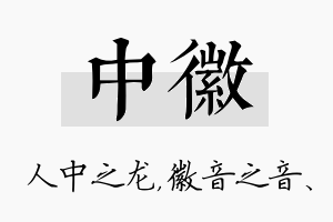 中徽名字的寓意及含义