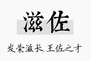 滋佐名字的寓意及含义