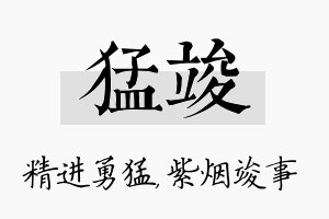 猛竣名字的寓意及含义