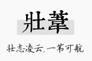 壮苇名字的寓意及含义