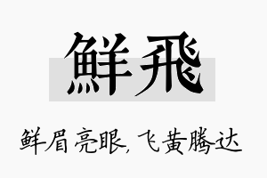 鲜飞名字的寓意及含义