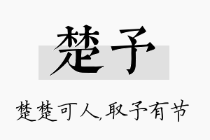 楚予名字的寓意及含义