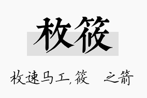 枚筱名字的寓意及含义