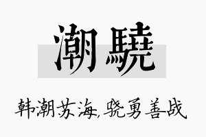 潮骁名字的寓意及含义