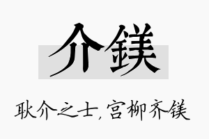 介镁名字的寓意及含义