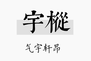 宇枞名字的寓意及含义