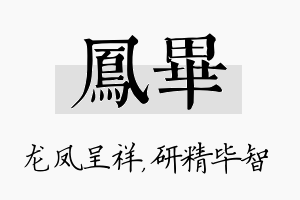 凤毕名字的寓意及含义