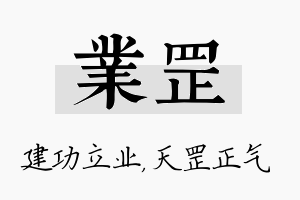 业罡名字的寓意及含义