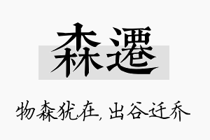 森迁名字的寓意及含义