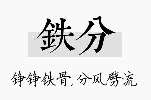 铁分名字的寓意及含义