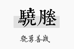 骁塍名字的寓意及含义