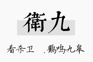 卫九名字的寓意及含义