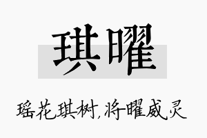 琪曜名字的寓意及含义