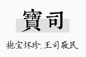 宝司名字的寓意及含义