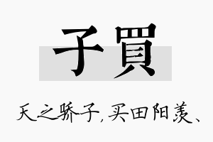 子买名字的寓意及含义