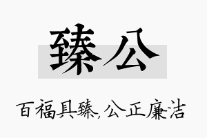 臻公名字的寓意及含义