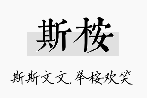 斯桉名字的寓意及含义