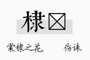 棣婳名字的寓意及含义