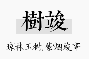 树竣名字的寓意及含义