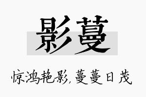 影蔓名字的寓意及含义