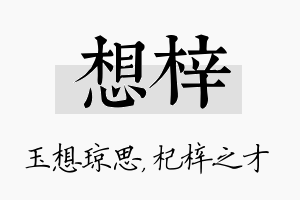 想梓名字的寓意及含义