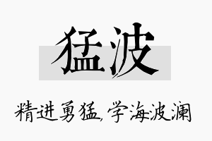 猛波名字的寓意及含义