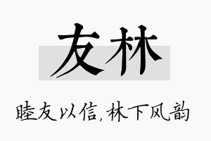 友林名字的寓意及含义