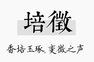 培徵名字的寓意及含义