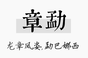 章勐名字的寓意及含义