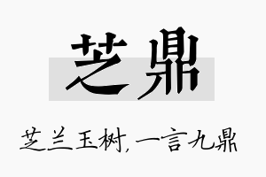 芝鼎名字的寓意及含义