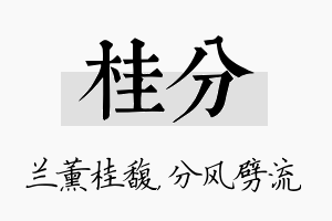 桂分名字的寓意及含义