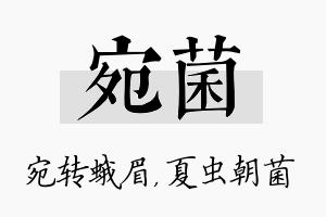 宛菌名字的寓意及含义