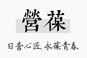 营葆名字的寓意及含义