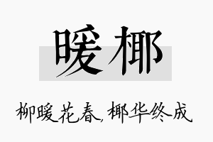 暖椰名字的寓意及含义